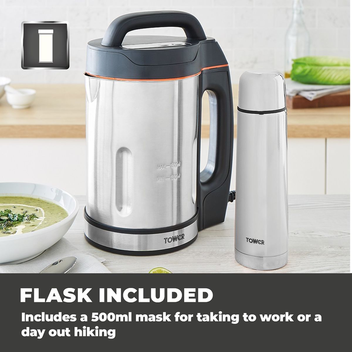 Tower Soup Maker with 500ml Flask
